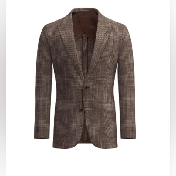 SuitSupply Mid-Brown Check Havana Jacket - Picture 2 of 15